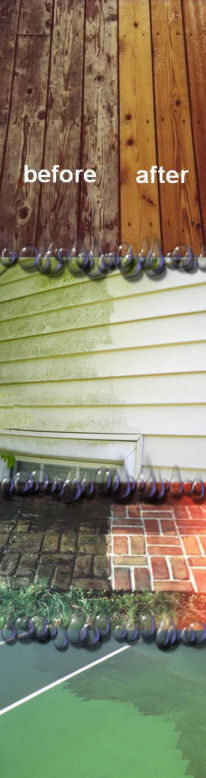 before and after shots of Dan Pagano Powerwashing in Passaid County NJ